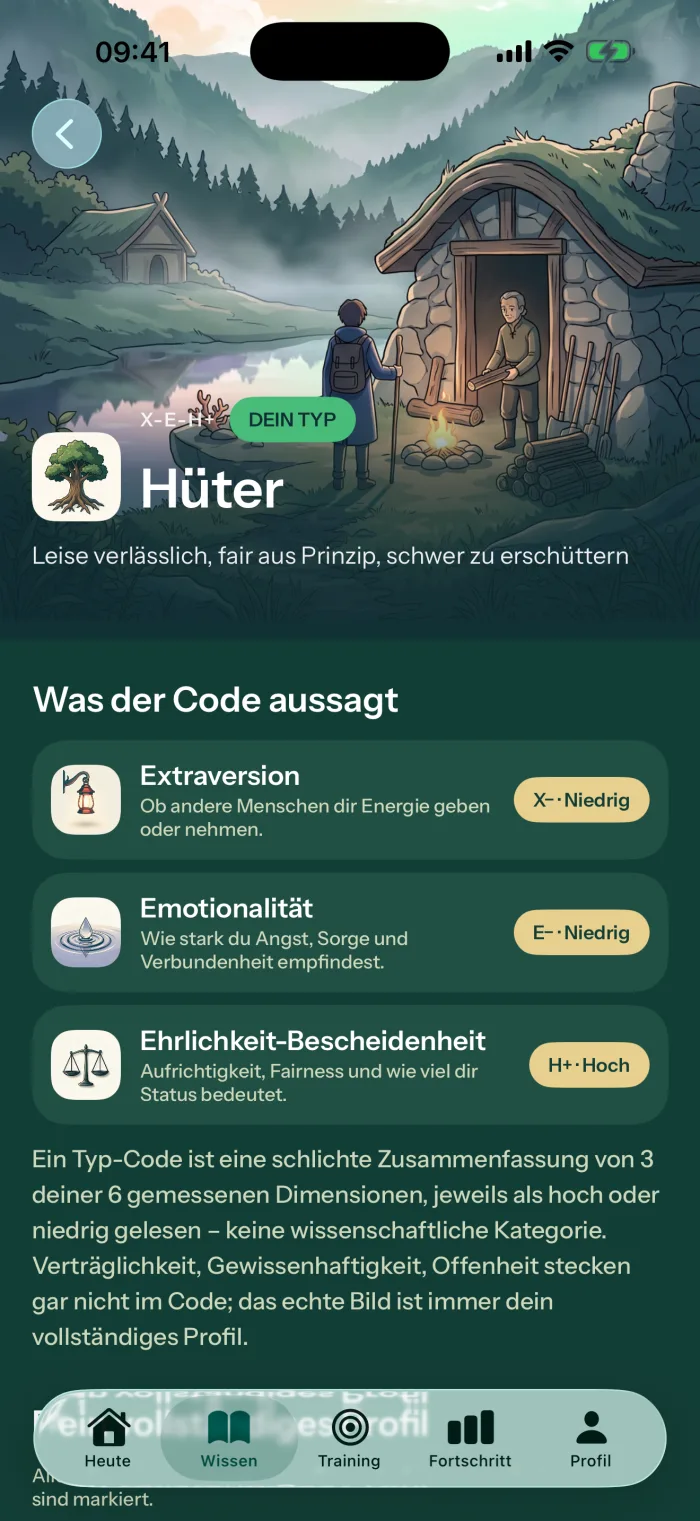 Ethea — Persönlichkeitstypen